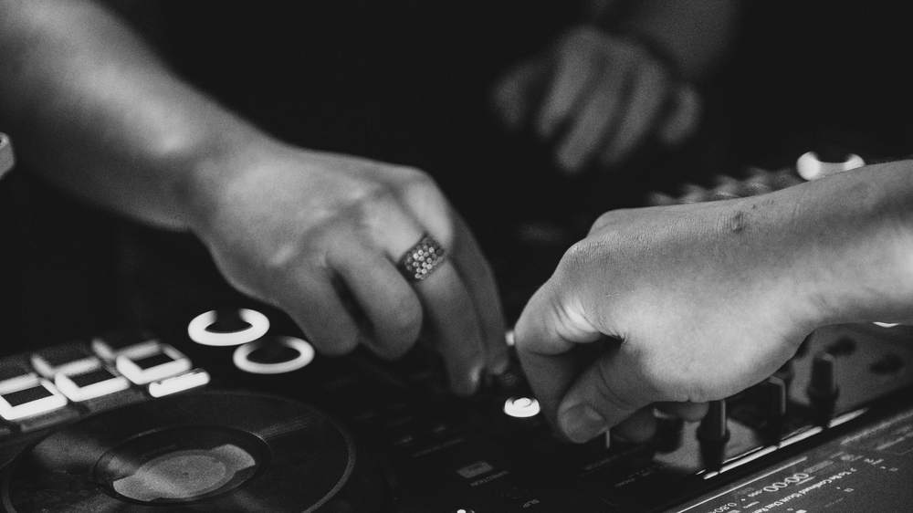 Hands on the mixer